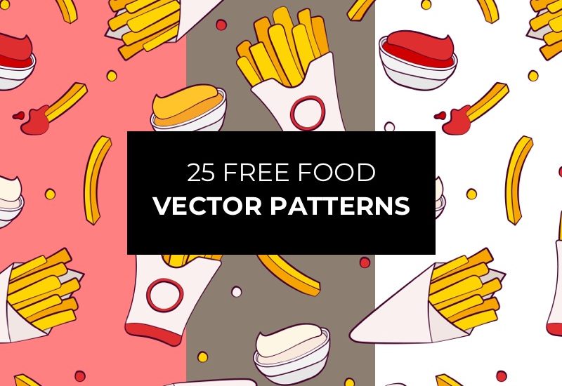 25 Free Food Vector Patterns