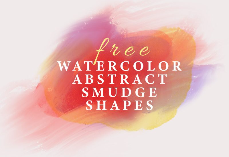 Free Abstract Watercolor Smudge Shapes