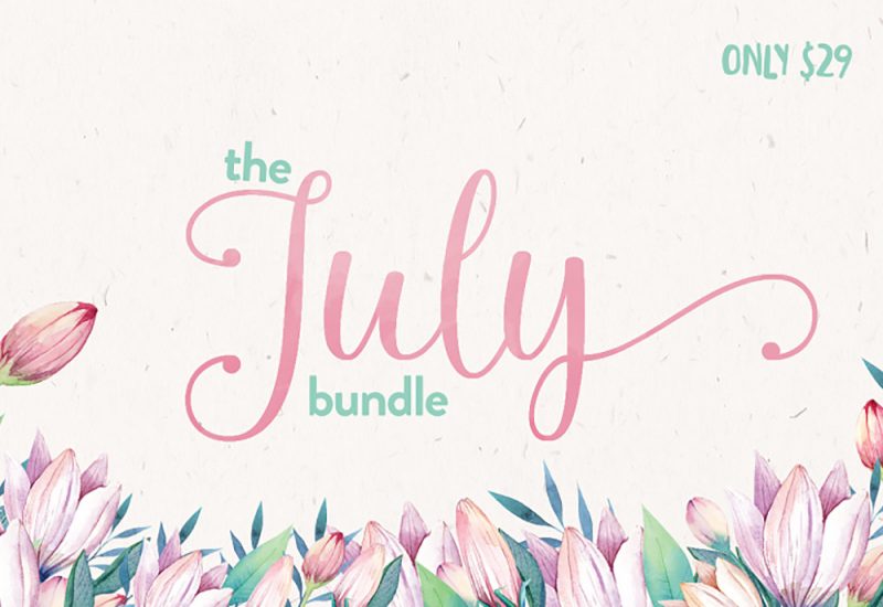 July Font & Design Bundle