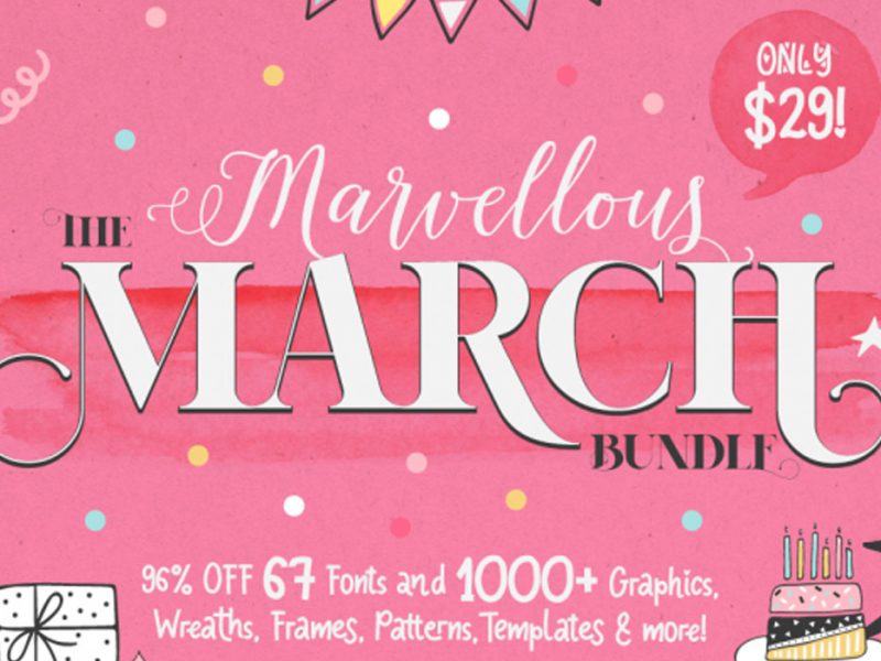 Marvellous-March-Fonts-Graphics-Bundle