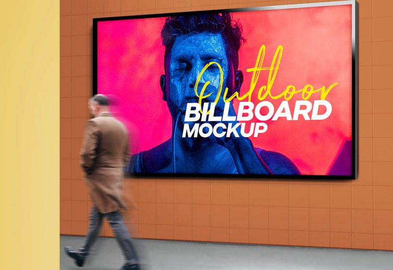 Outdoor Billboard Advertising Mockup PSD