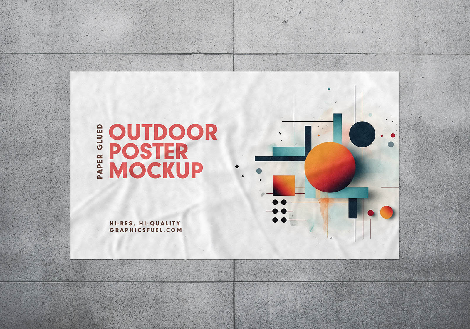 Free outdoor poster mockup