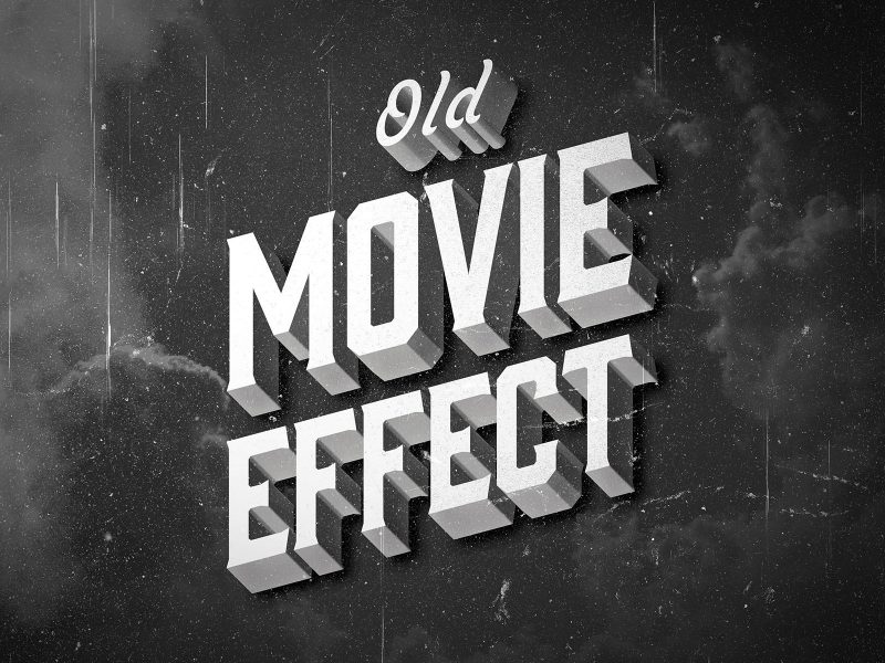 Vintage Old Movie Text Effect