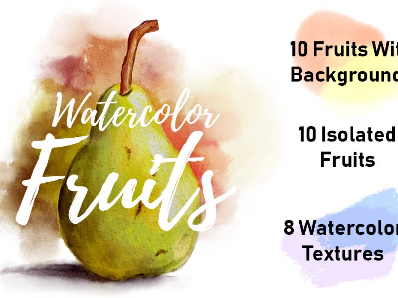 Watercolor Fruits & Textures